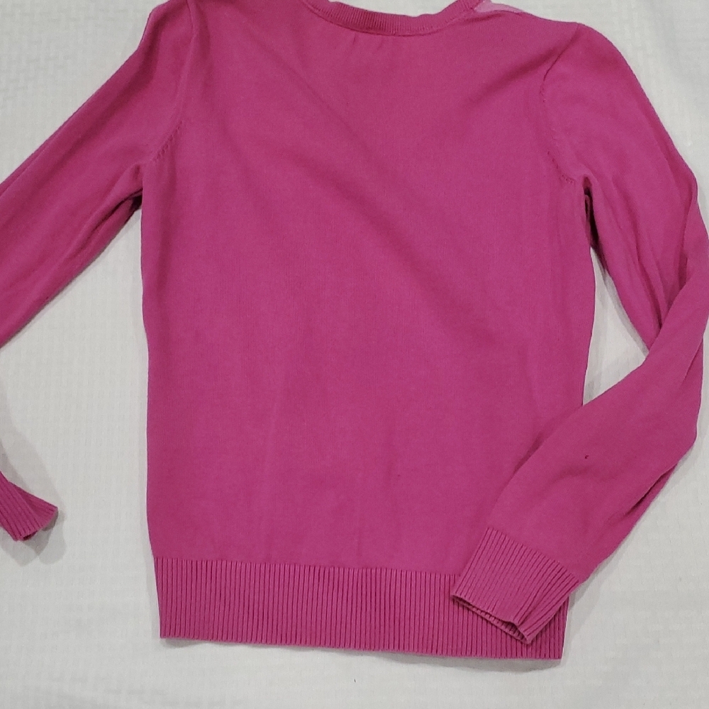 Izod Pink and Gray V-Neck Argyle Sweater - Picture 7 of 7